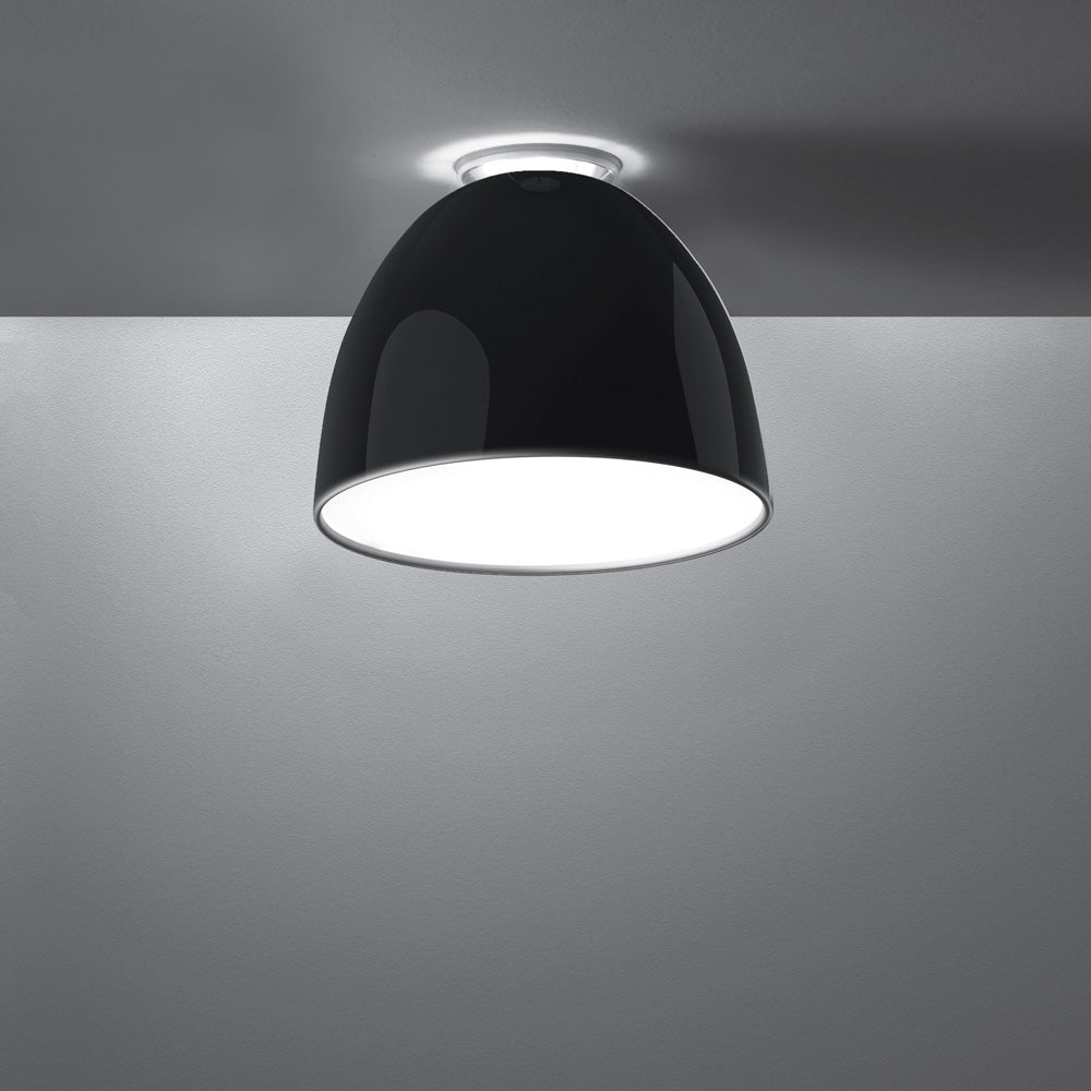 Nur Mini Gloss LED Ceiling Light Black | Artemide 1