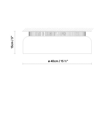Measurements for the Aspen C40A (line drawing)