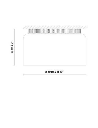 Measurements for the Aspen C40B (line drawing)