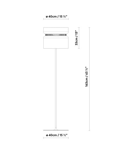 Measurements for the Aspen F40 (line drawing)