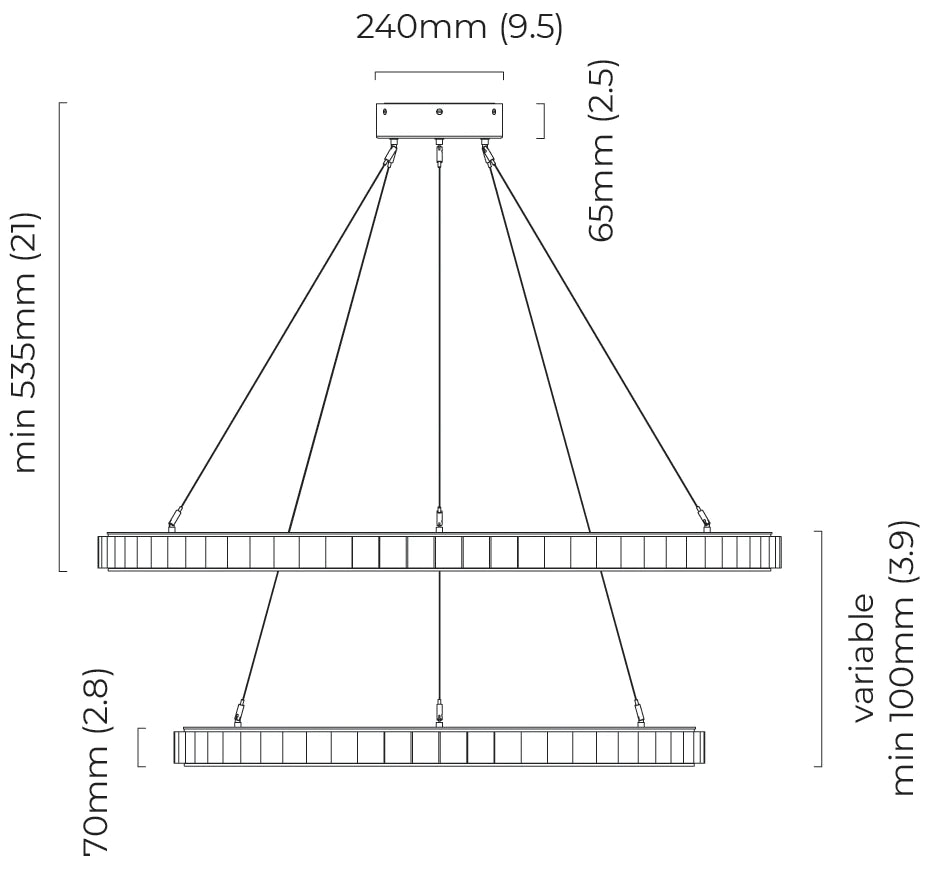 Avalon Halo X-Large Chandelier by CTO Lighting