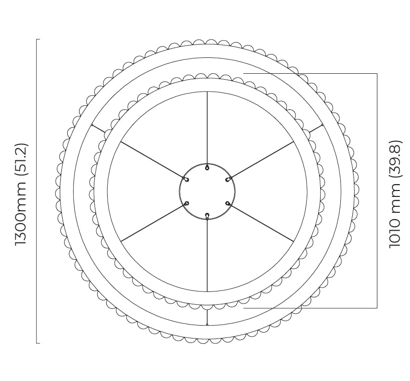 Avalon Halo X-Large Chandelier by CTO Lighting