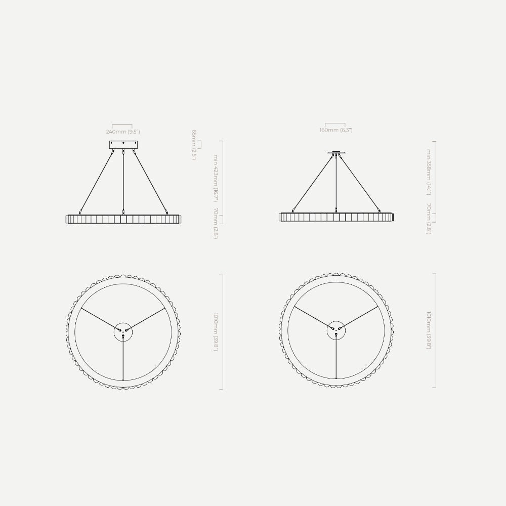 Avalon Large Chandelier by CTO Lighting