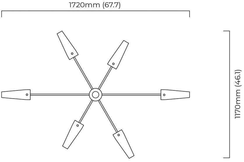 Axis 6 Pendant by CTO Lighting