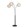 Nova Bloom 3-Light Arc Floor Lamp in black-nickel, photo 1