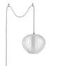 Nova Bloom Swag Lamp in Weathered Brass, photo 1