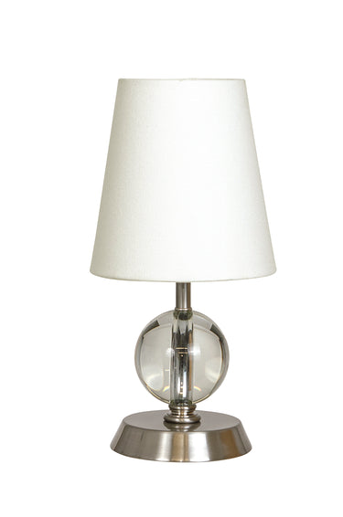 House of Troy Bryson Mini 3" crystal ball satin nickel accent lamp