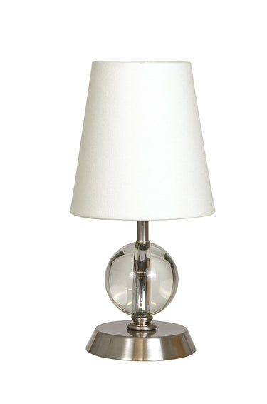 Satin Nickel Bryson Mini Crystal Ball Accent Lamp – House of Troy studio photo