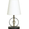 House of Troy Bryson Mini 4" ring and crystal black/antique brass accent lamp