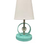 House of Troy Bryson Mini 4" ring and crystal satin nickel/mint accent lamp