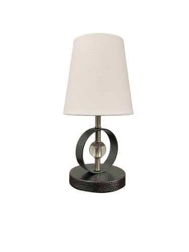House of Troy Bryson Mini 4" ring and crystal satin nickel/supreme silver accent lamp