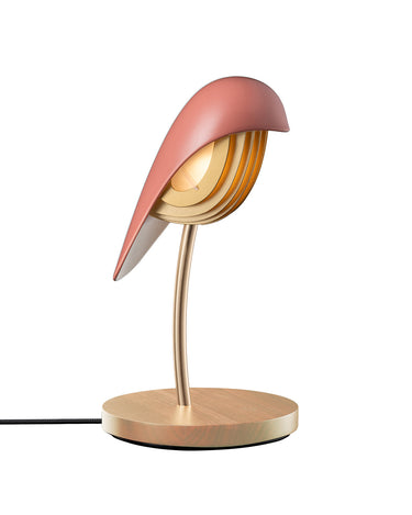 Bird by Daqiconcept, Burnt Brick porcelain shell and pale wood base