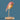 Burnt Brick Bird lamp by Daqiconcept in profile on blue