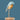 Aqua Blue Bird lamp by Daqiconcept in profile on blue