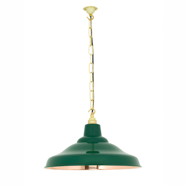 Original BTC School Light Pendant in Green – main view