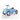 Blue Vintage metal ride-on car for toddlers in red FIAT 500 design by Baghera