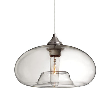Besa Bana pendant featuring a clear glass shade for kitchen island lighting