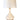 Bartlett ivory ceramic cordless table lamp with antique brass base and linen shade