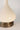 Handmade ivory ceramic rechargeable table lamp with elegant fabric shade