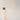 Cord-free ivory ceramic table lamp with dark brass metal details