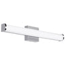 ADA compliant bathroom lighting: Basis 24" wall sconce, satin nickel, above mirror installation.