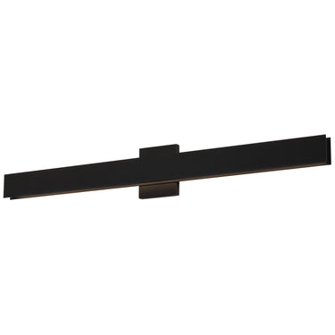 Dimmable 36 inch LED wall sconce for modern bathrooms, horizontal mounting.
