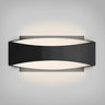 Besa Arc LED wall sconce in black finish mounted on a modern interior wall