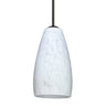 Besa Chrissy pendant featuring Carrera handblown glass shade with modern mini pendant design