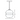 Besa Hula 8 glass shade line drawing showing pendant dimensions and shade profile