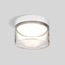 Besa Epic clear glass LED flush mount ceiling light in white finish