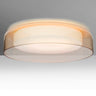 Besa Tango 15 LED flush mount ceiling light with Cognac and Opal Matte glass shade