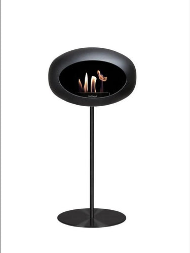 Dome Black Ground Steel High Fireplace by Le Feu - modern bioethanol fireplace