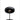 Front view of Dome Black Ground Steel Low Fireplace by Le Feu