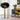 Close-up of Dome Black Ground Steel Low Fireplace by Le Feu bioethanol burner