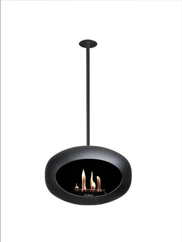 Le Feu Dome Black Sky Fireplace in outdoor setting
