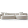 Bleecker 131 inch modern bouclé sofa by Soho Concept in off white bouclé fabric