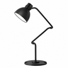 Angled view of B.lux Blux System T30 modern table lamp in black finish with adjustable arm and contemporary design.