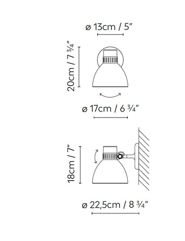 Measurements for the Blux System W (line drawing)