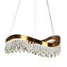 Broderick 25" Brass Empire Chandelier with LED Crystal Lighting
