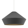 Charcoal gray metal shade on the Brummel 20" pendant light, showcasing its downward directional lighting.