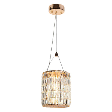 Brusmogan Gold Cylinder LED Chandelier - Modern Glam Lighting