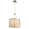 Brusmogan 6-Light Crystal Chandelier: Gold Cylinder Glam LED Pendant Light