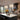 Brusmogan Gold LED Chandelier with Crystals: 6-Light Cylinder Pendant Lighting for Foyer