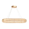 Brusmogan 1-Light Gold Kitchen Island Light: 37" Glam Rectangle LED Pendant