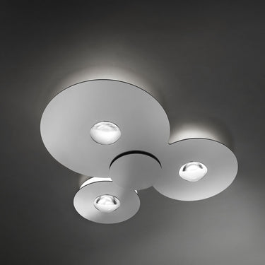 Bugia Triple ceiling flush light by Lodes with 3 integrated LEDs and gloss bronze finish