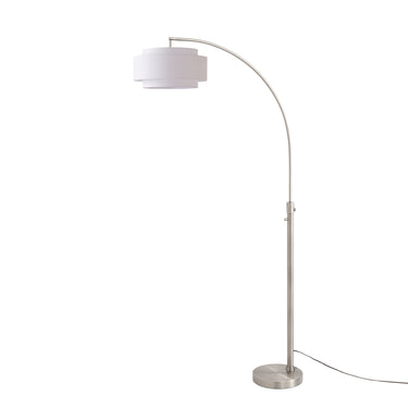 Nova Float Coronado 75"H Chairside Arc Lamp in Satin Nickel, photo 1