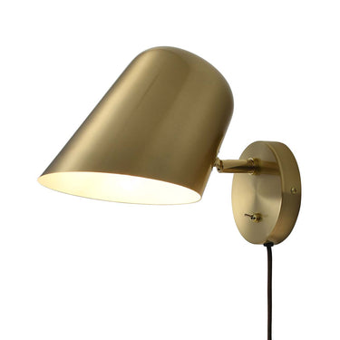 Nova Culver Plug-in Wall Sconce in Brushed Brass, photo 1