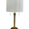 House of Troy Chloe 30.5" brushed brass glass column twin pull table lamp