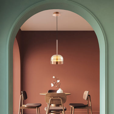 Finesse Decor Iron and Champagne Glass Pendant Rose Gold