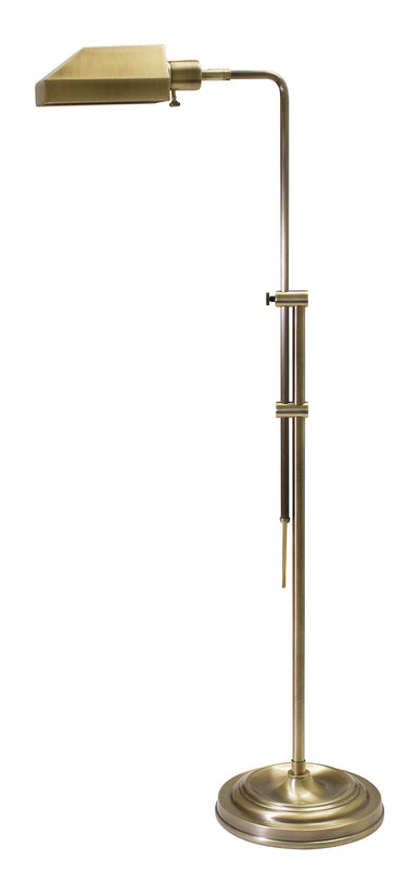 House of Troy Coach Adjustable Antique Brass Pharmacy Floor Lamps